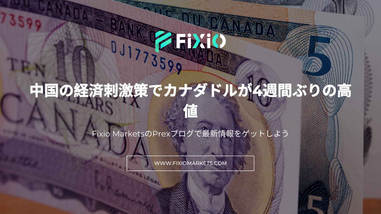中国の経済刺激策でカナダドルが4週間ぶりの高値